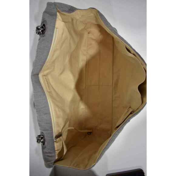 Chanel XXL Maxi 2.55 Reissue Airlines Classic Flap Grey Denim Logo Shoulder Bag - Picture 10 of 12